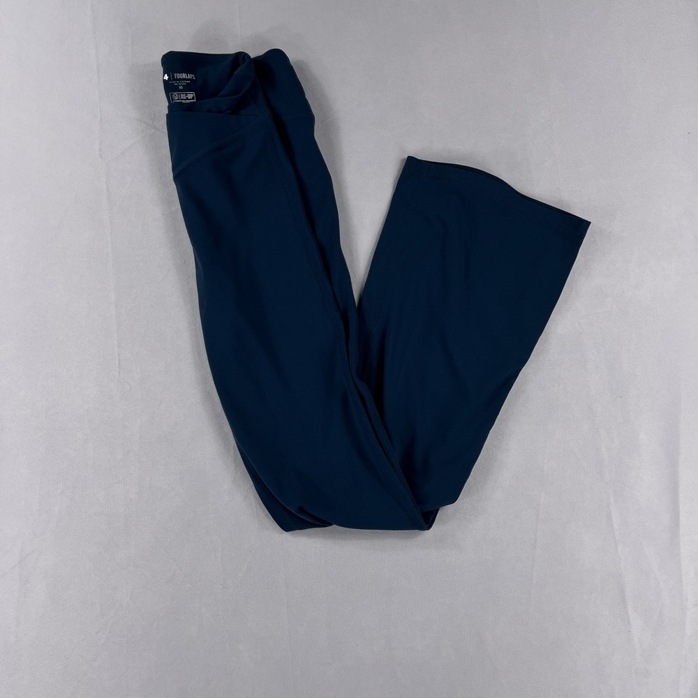Fourlaps Flare Leggings RE-UP Sustainable Yoga Activewear Navy Blue Women XS